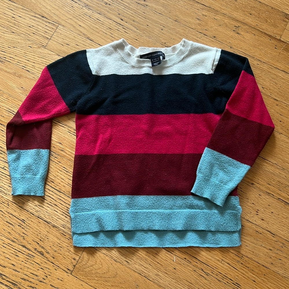 Little kid French Connection color block sweater